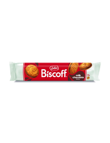 LOTUS Biscoff Μπισκότα Καραμελωμένα με γέμιση σοκολάτα γάλακτος (150g)
